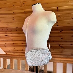 Axiom Gorgeous Vintage Silver Bead Embellished Crossbody Purse